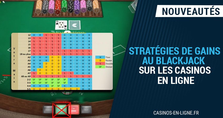 5 stratégies pour plus de gains au blackjack sur les casinos en ligne