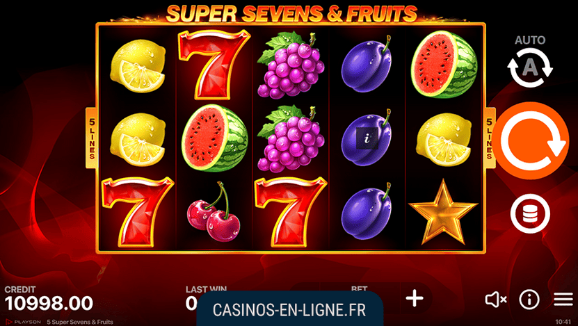 5 super sevens and fruits screenshot 1