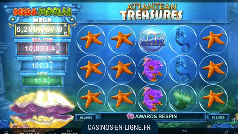 atlantean treasures mega moolah screenshot 1