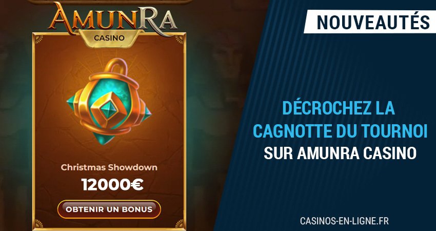cagnotte de 12 000€ pour le christmas showdown sur amunra casino