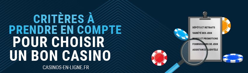 Critères Choix de casino 10 € minimum dépôt
