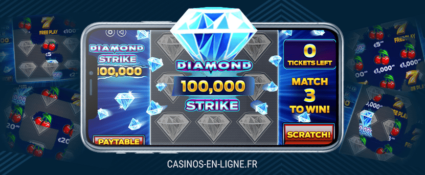 diamond strike scratchcard main