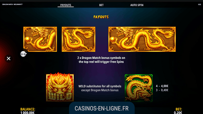 jeu dragon match megaways screenshot 2