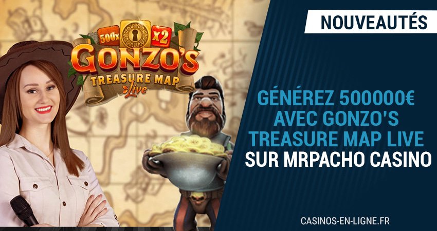jouez gonzo's treasure map live sur mrpacho casino pour gagner 500000€
