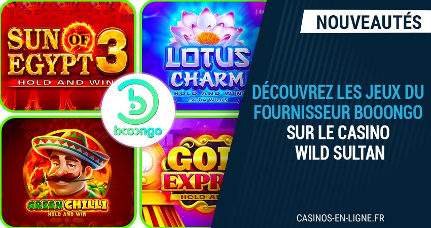 jouez aux titres de booongo fournisseur du mois sur wild sultan casino
