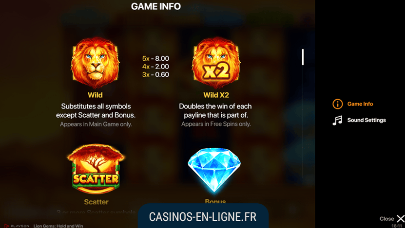 lion gems screenshot 2