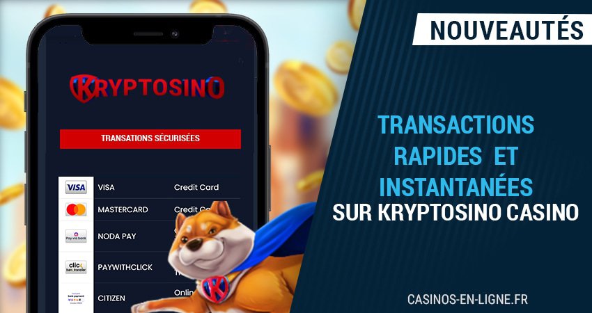 optez pour des transactions quasi instantanées sur kryptosino casino en 2024