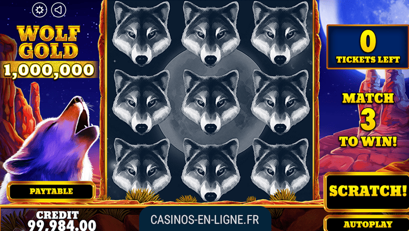wolf gold scratchcard screenshot 1